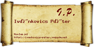 Ivánkovics Péter névjegykártya